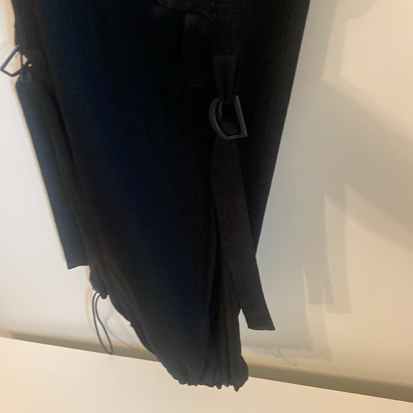 Zara Black Satin Cargo Pants Sz XS - Picture 7 of 9